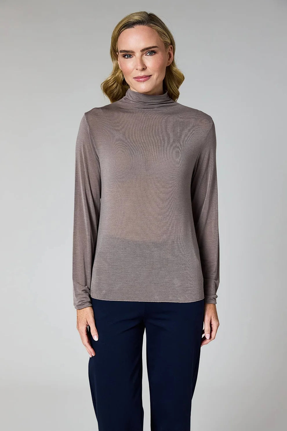 Fine Cashmere Mix Basic Turtleneck