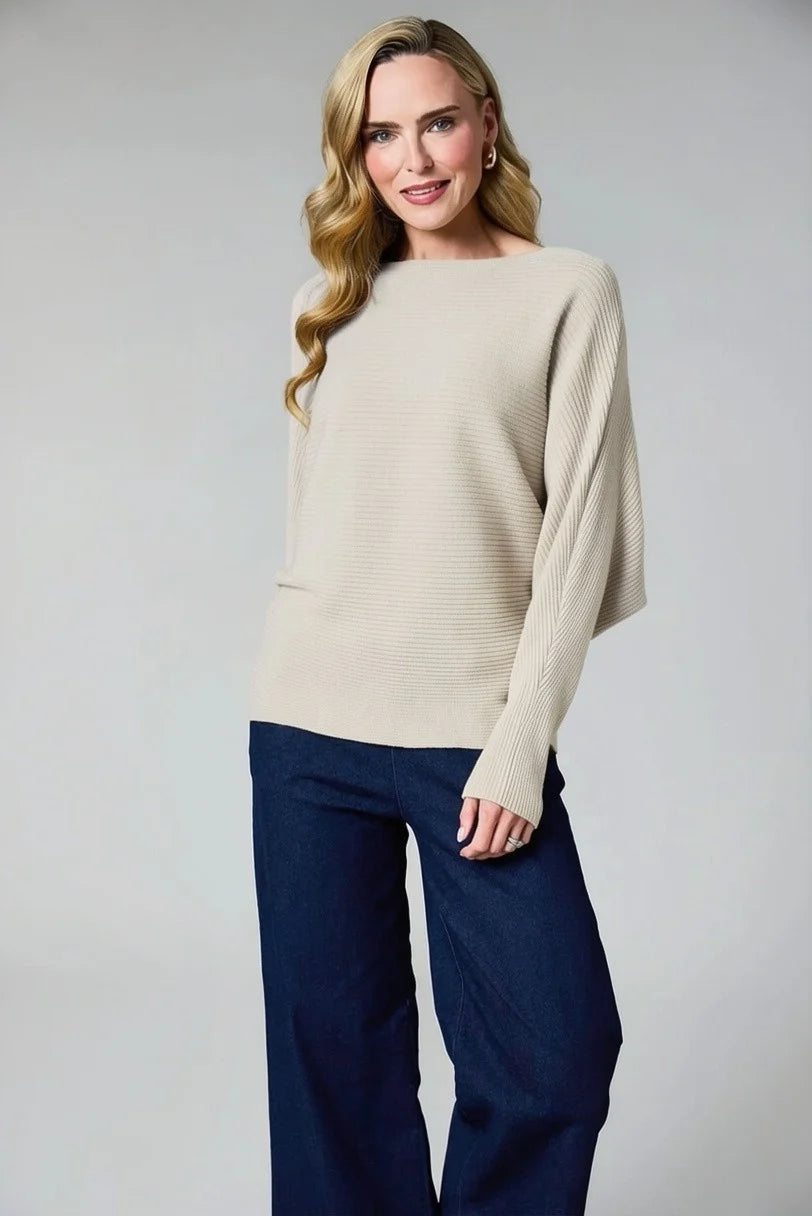 Ribbed Batwing Knit