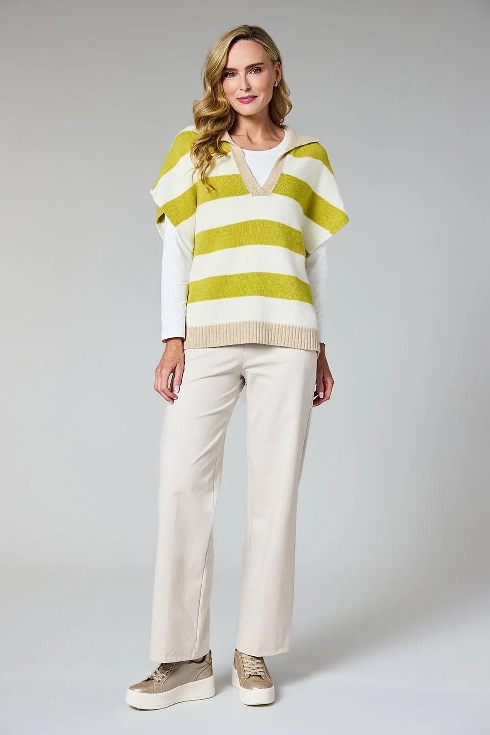 Short Sleeve Striped Knit