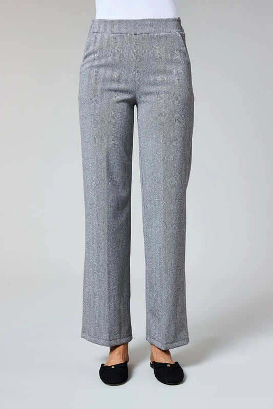 Herringbone Wide Leg Trousers