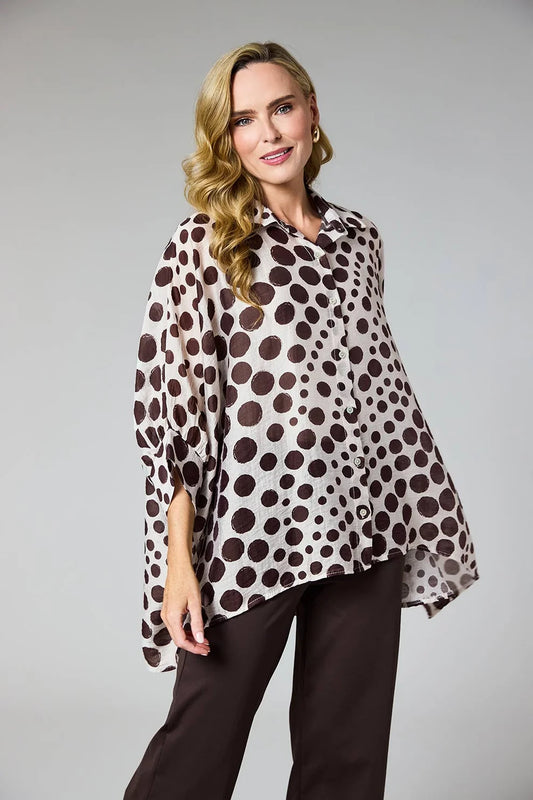 Oversized Printed Blouse